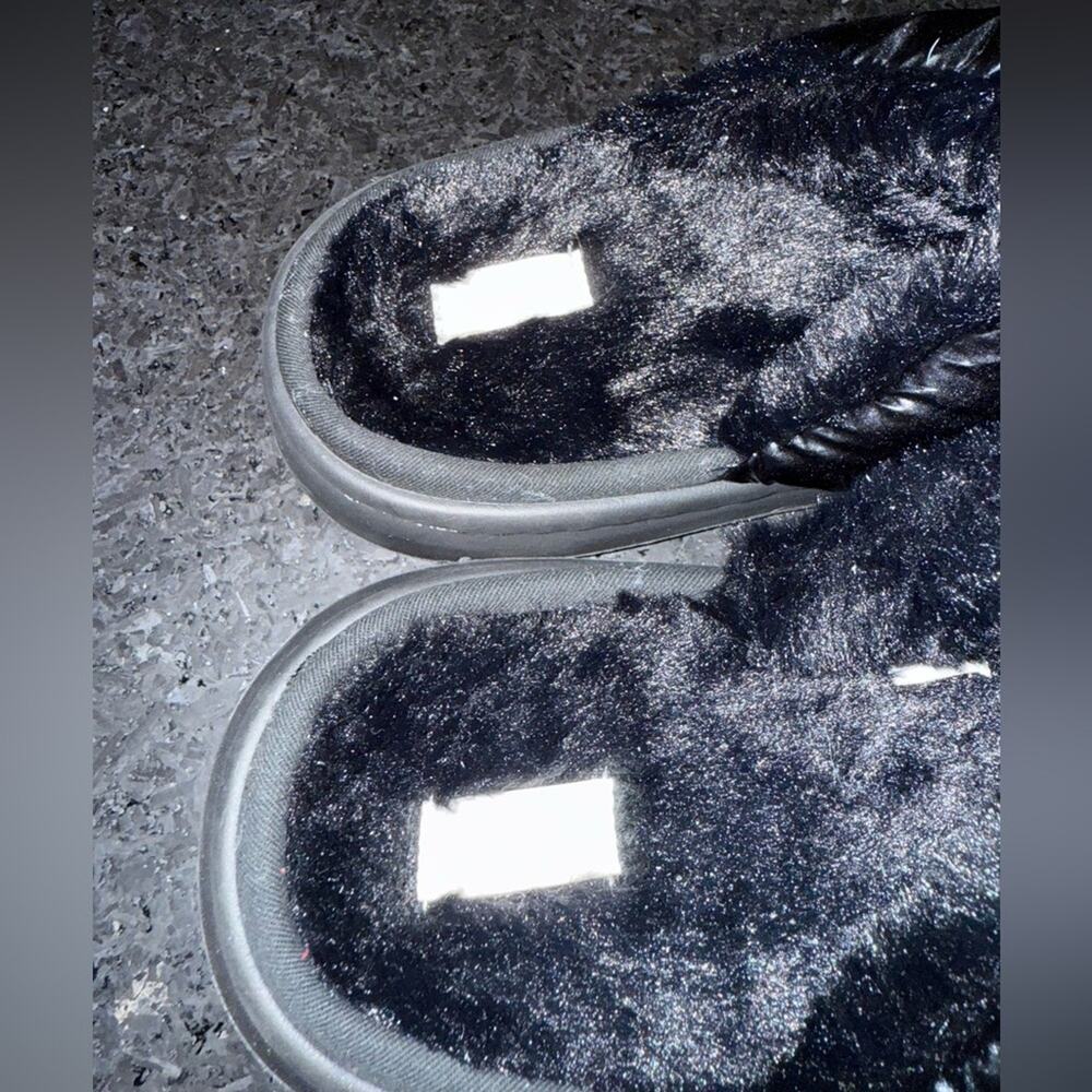 NEW Stars Above Women's Platform Shine Scuff Slide Slippers Black Size XL 11-12 - Picture 3 of 4
